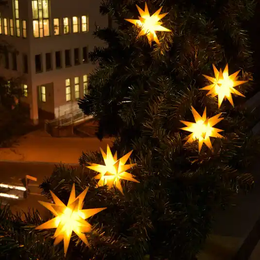 9 csillagos LED fényfüzér kültéri használatra, sárga Utolsó esély
