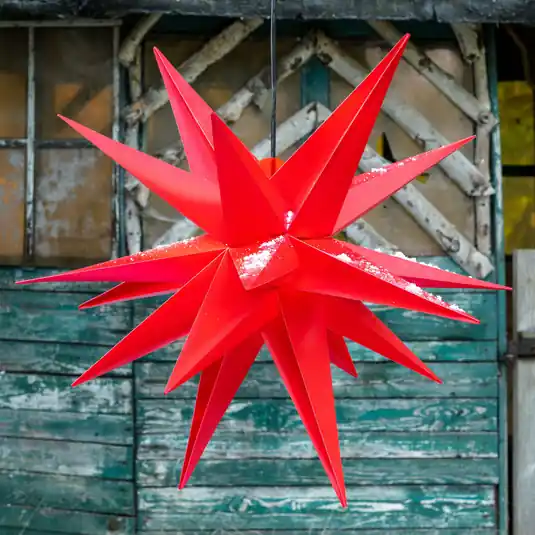 XXL díszcsillag kültérre, 18 ágú, Ø 80 cm piros Gyors szállítás