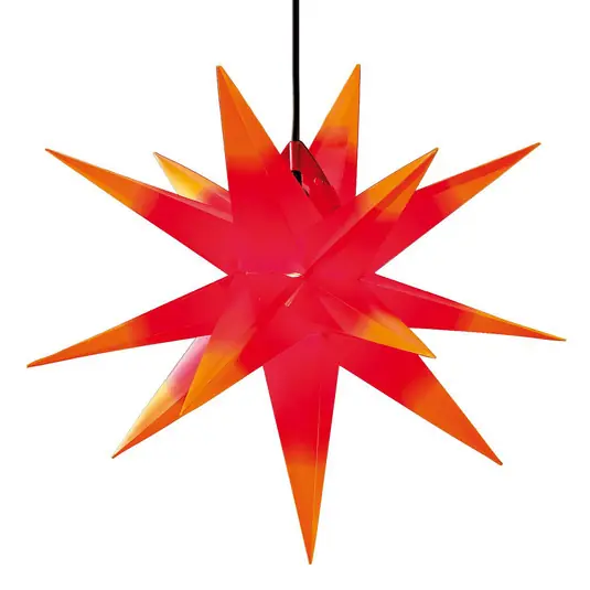 Biztonságos vásárlás XXL díszcsillag kültérre, 18 ágú,Ø80cm piros/sárga