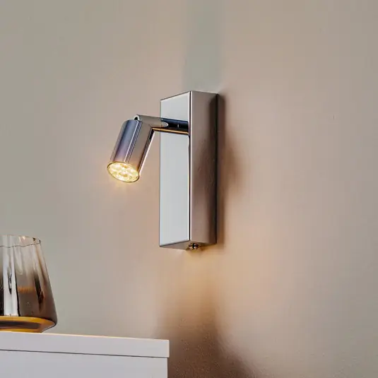 6,5 W-os LED fali spot Karen fényezett króm színben Kedvezményes ár