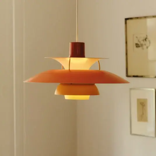 Biztonságos fizetés Louis Poulsen PH 5 500 lógó világítás, narancssárga, Ø 50 cm