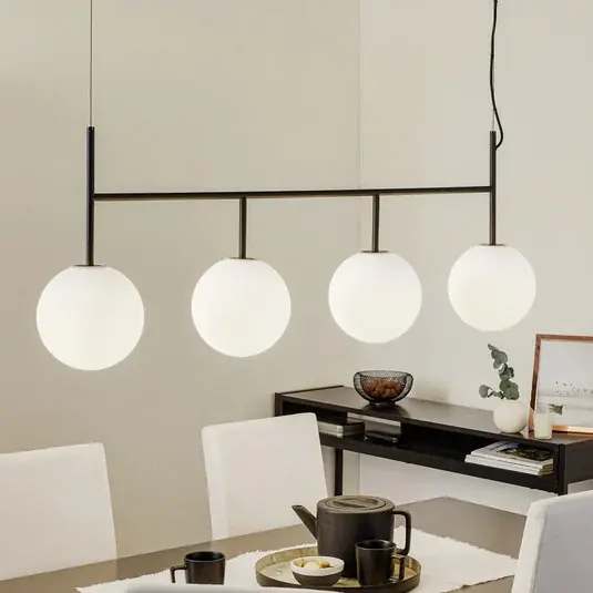 Audo LED függő lámpa TR Bulb, 4 szárnyas, fekete/opál, üveg Árengedmény