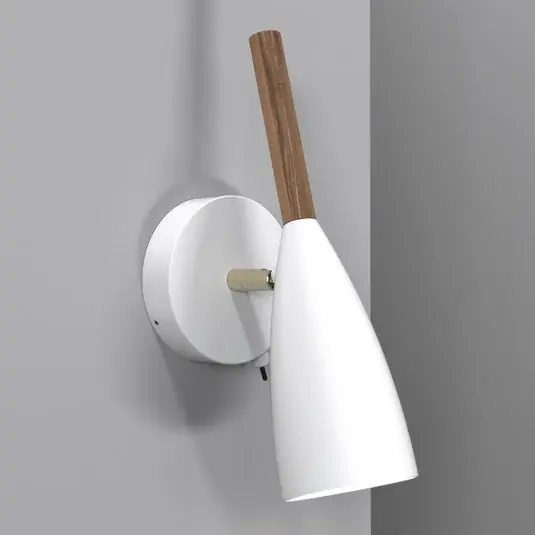 Ajánlat Pure fali lámpa fehér színben, fa elemmel