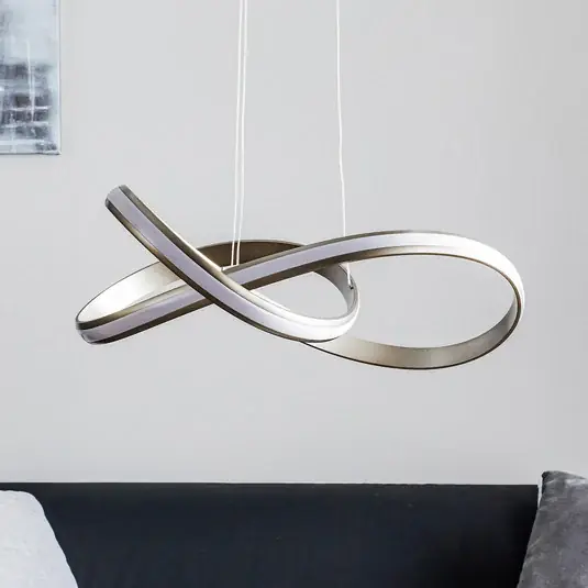 Kedvezményes ár LED függő lámpa Melinda, 30 W, szab., acélszürke