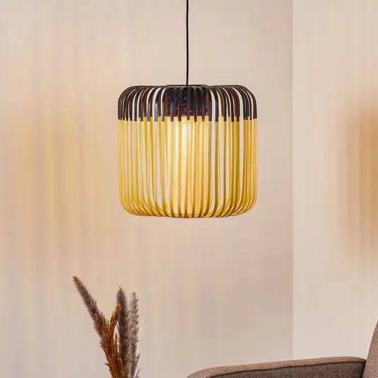 Legnépszerűbb Forestier függő lámpa Bamboo M, Ø 45 cm, fekete