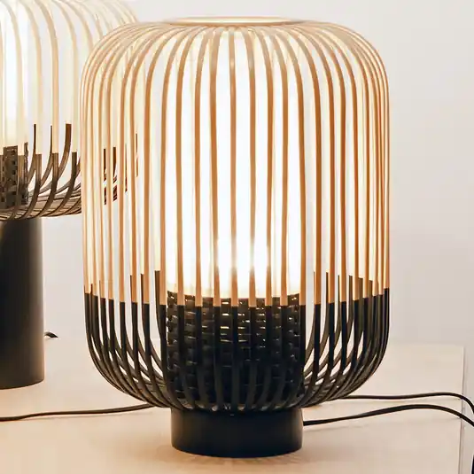 Gyors szállítás Forestier Bamboo Light M asztali lámpa 39 cm fekete