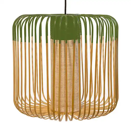 Forestier függő lámpa Bamboo M, Ø 45 cm, zöld Akciós ár
