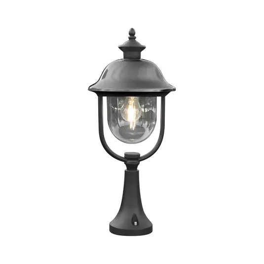 Talapzati világítás Parma, fekete, fém, 52 cm magas, E27, IP43 Újdonság