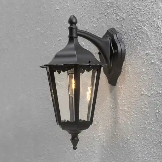 Akció Firenze kültéri fali lámpa, fekete, alsó foglalat, 48 cm