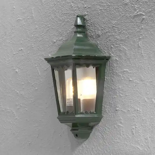 Firenze kültéri fali lámpa, fél kagyló, zöld Exkluzív ajánlat