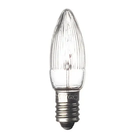 E10 2,5W 7V tartalék izzók 3db gyertyaforma Legkelendőbb