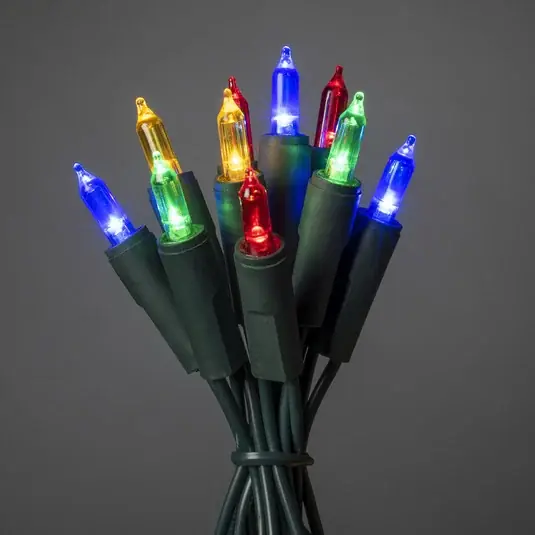Akció Színes LED fényfüzér, 35 égős 6,6m
