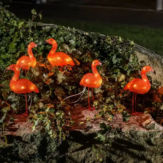 Flamingó LED dekorációs lámpa 5 darabos készletben Gyors szállítás