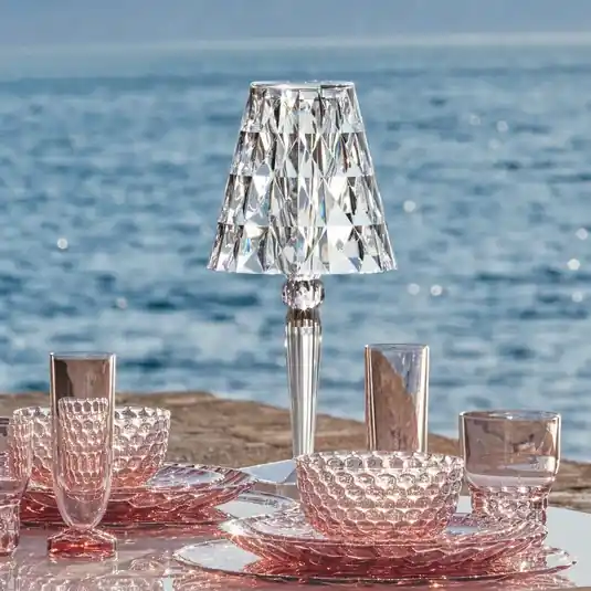 Kartell Big Battery - asztali lámpa IP54, átlátszó Vedd meg most