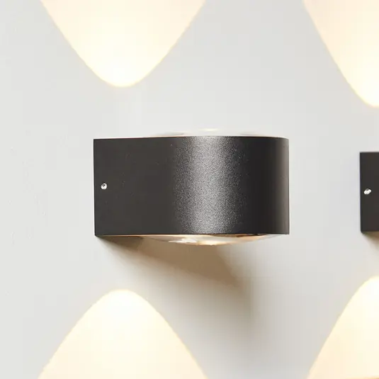 LOOM DESIGN Frey LED fali lámpa IP65 2x6W fekete színű Expressz kézbesítés