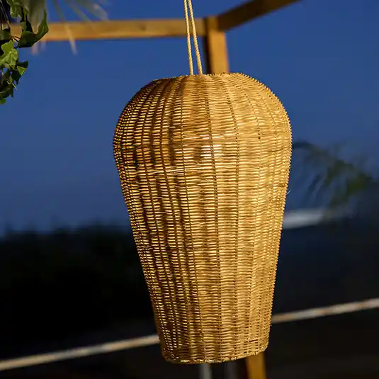 Kedvezmény Newgarden Saona LED kültéri rattan függő lámpa