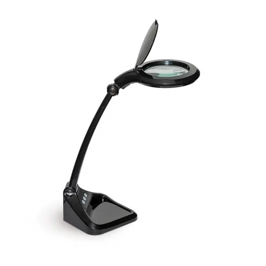 MAULiris LED-es nagyító lámpa, fényerőszabályzó, fekete Prémium