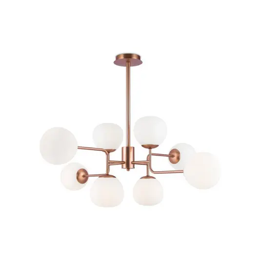 Exkluzív ajánlat Maytoni csillár Erich, rózsaszín sárgaréz, üveg/fém 8-light.