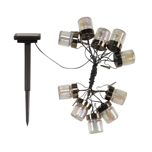 LED-Solar-Lichterkette Firefly Opal, 10 izzós, IP44 Outlet