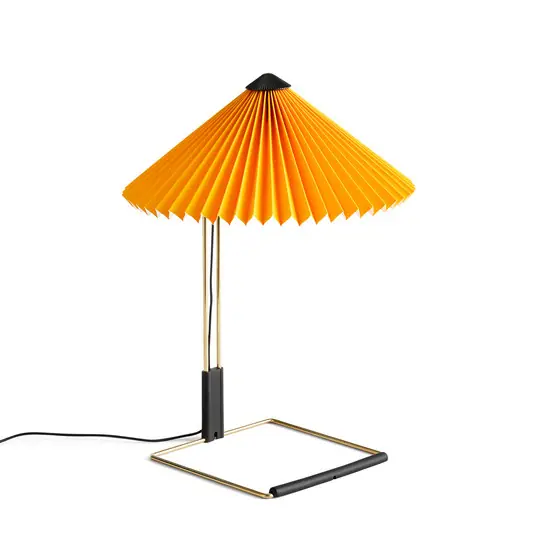 HAY LED asztali lámpa Matin, sárga/réz, magasság 38 cm Kiárusítás