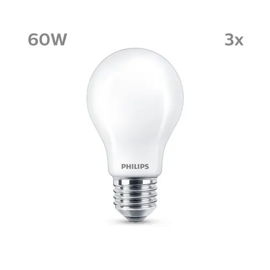 Akció Philips LED izzó E27 7W 806lm 2700K matt 3db