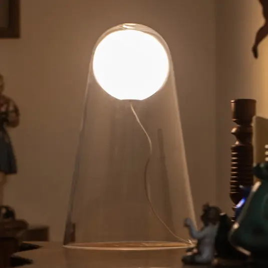 Korlátozott ajánlat Foscarini Satellight LED lámpa, üveg szabályozható