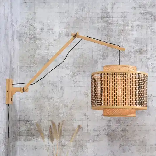 Ajánlat GOOD & MOJO Bhután fali lámpa 2 kar, natúr Ø 40 cm