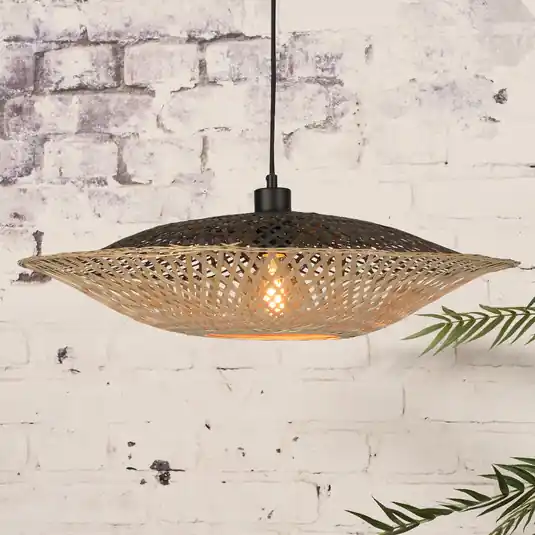 GOOD & MOJO Kalimantan Kalimantan függőlámpa vízszintes Ø60cm Szuper akció