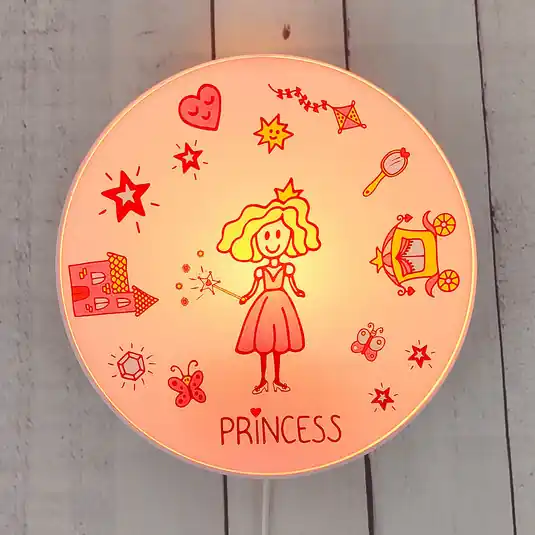 Rendeld meg most Princess falilámpa kapcsolóval és dugóval