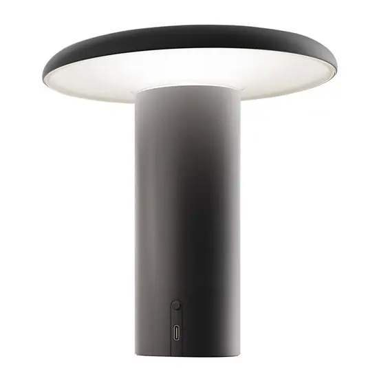Olcsó Artemide Takku LED asztali lámpa újratölthető akkumulátorral, fekete