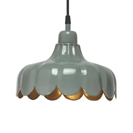 Szezonális akció PR Home akasztólámpa Wells Small, zöld/arany, Ø 24 cm, dugó, dugalj