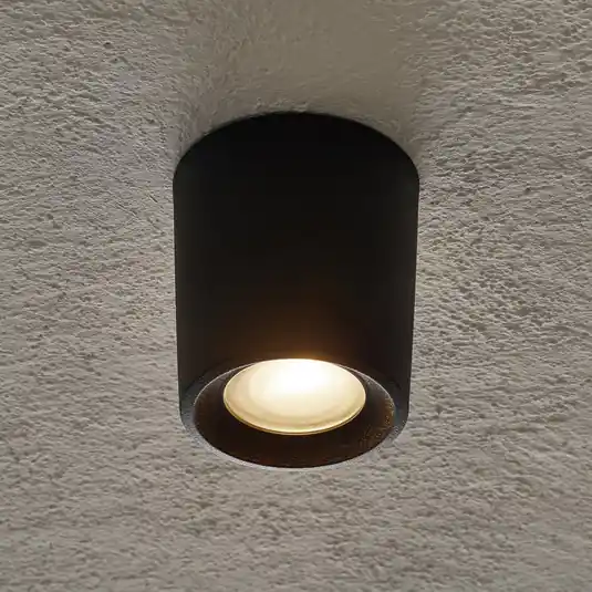 Livia 9,6 cm-es fekete/mázas műgyanta GU10 CCT lámpa Expressz szállítás