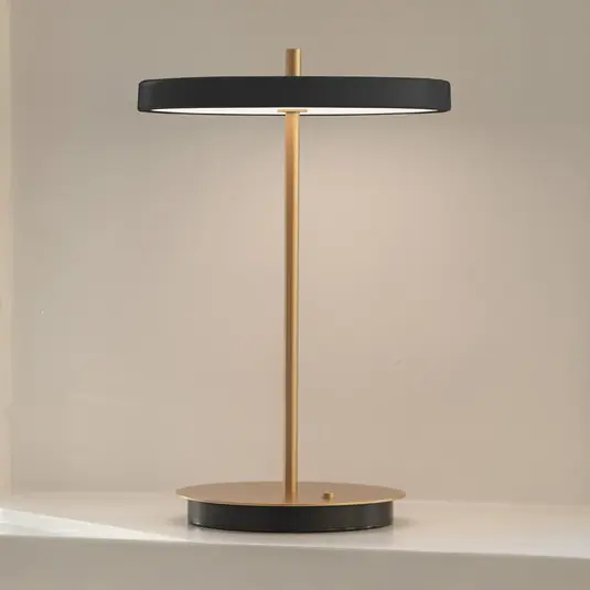 Alacsony ár UMAGE LED-es újratölthető asztali lámpa Asteria Move fekete/réz 31 cm