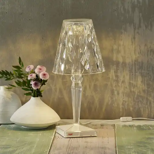 Kartell Big Battery - Asztali lámpa IP20, átlátszó Utolsó esély