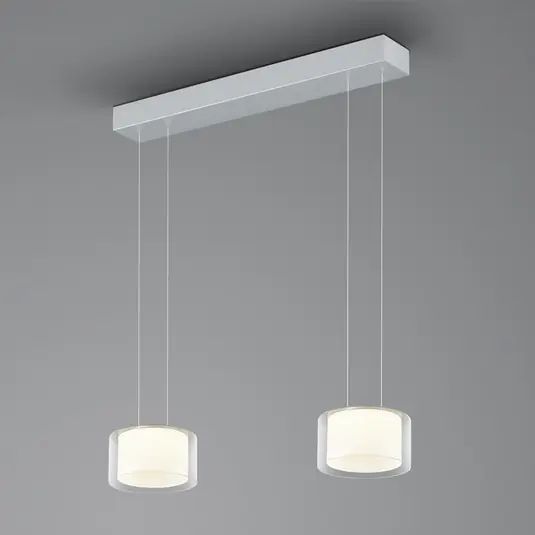 BANKAMP Grand Clear LED-es függőlámpa, két lámpával Csak ma