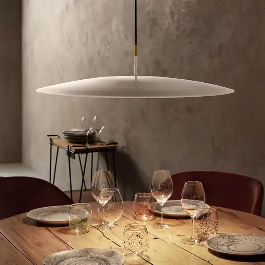 OLEV Overfly Plus LED függőlámpa fehér/arany Ø55cm Expressz szállítás
