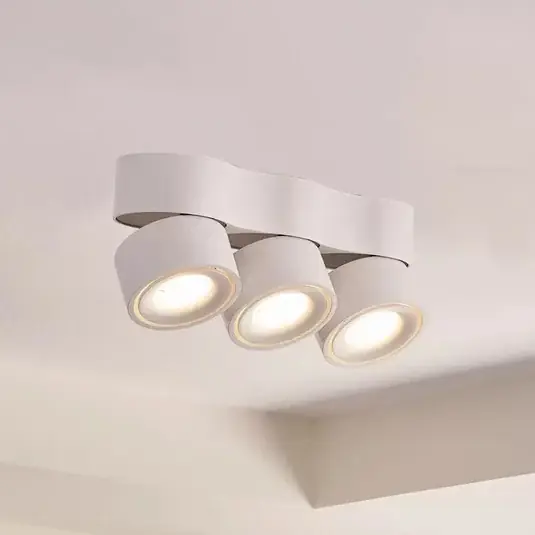 Arcchio LED mennyezeti spotlámpa Rotari, lencsék, 3 lámpás, fehér Különleges ajánlat