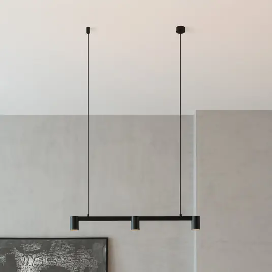 Arcchio Brinja lógó világítás, fekete, 90 cm, 3 izzós, GU10 Árengedmény