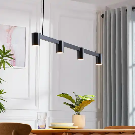 Arcchio Brinja lógó világítás, fekete, 120 cm, 4 izzós, GU10 Kiárusítás
