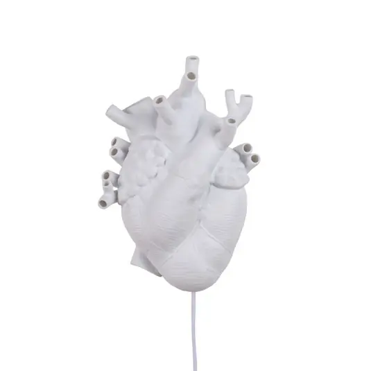 LED fali világítás Heart Lamp porcelánból, fehér Vedd meg most