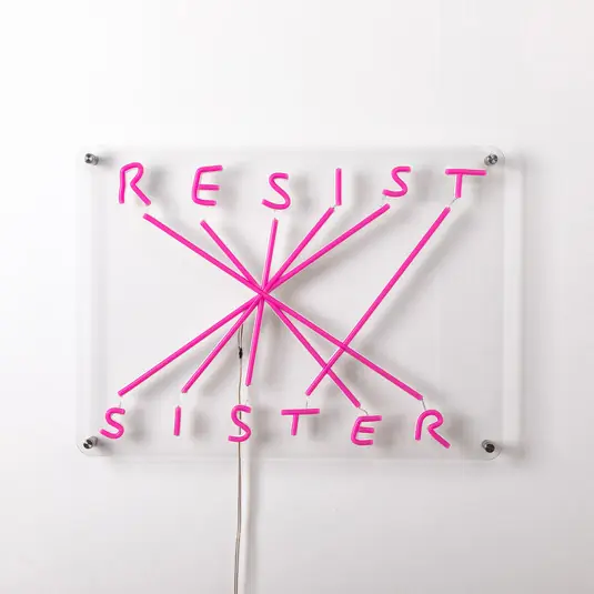 LED dekor fali világítás Resist-Sister, fukszia Expressz kézbesítés