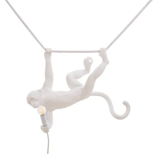 Újdonság LED dekor függő lámpa Monkey Lamp fehér rezgő