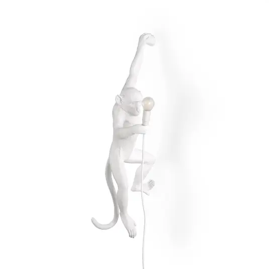 LED dekor fali világítás Monkey Lamp, fehér, bal Alacsony ár