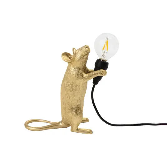 Gyors kiszállítás SELETTI egérlámpa LED-es dekoratív lámpa USB álló arany
