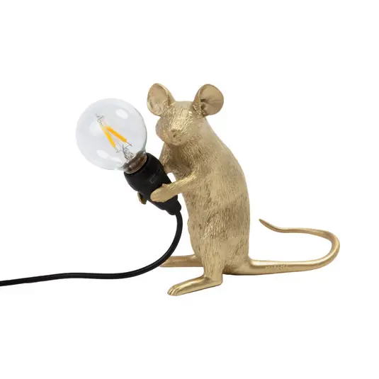 SELETTI egérlámpa LED dekoratív lámpa USB ülő arany Kedvezményes ár