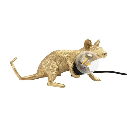 Vásárlói kedvenc SELETTI Egérlámpa LED-es dekoratív lámpa USB vízszintes arany