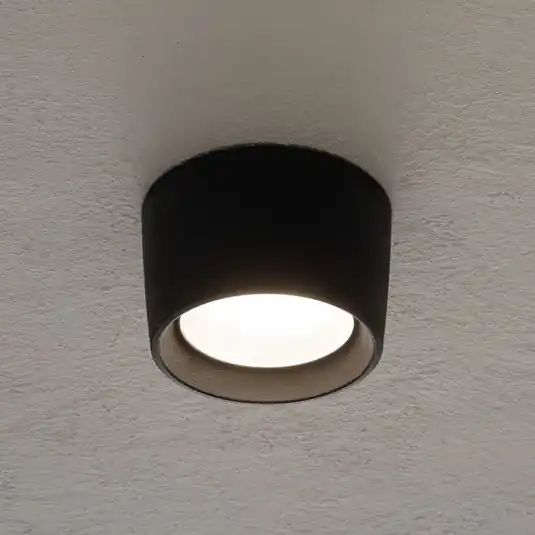 Livia Ø 16 cm fekete/mázas műgyanta GX53 CCT lámpa Újdonság