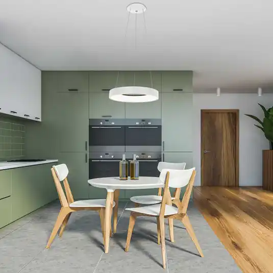 Kiárusítás LED lógó világítás Ringlede, Ø 48 cm, fehér
