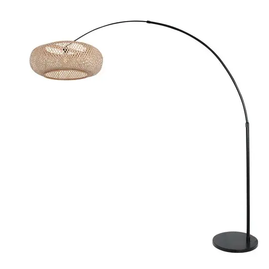 Íves állólámpa Sparkled Light fekete/bükk Biztonságos fizetés