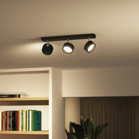 Kiárusítás Philips Bracia LED mennyezeti spotlámpa, 3 izzós, fekete